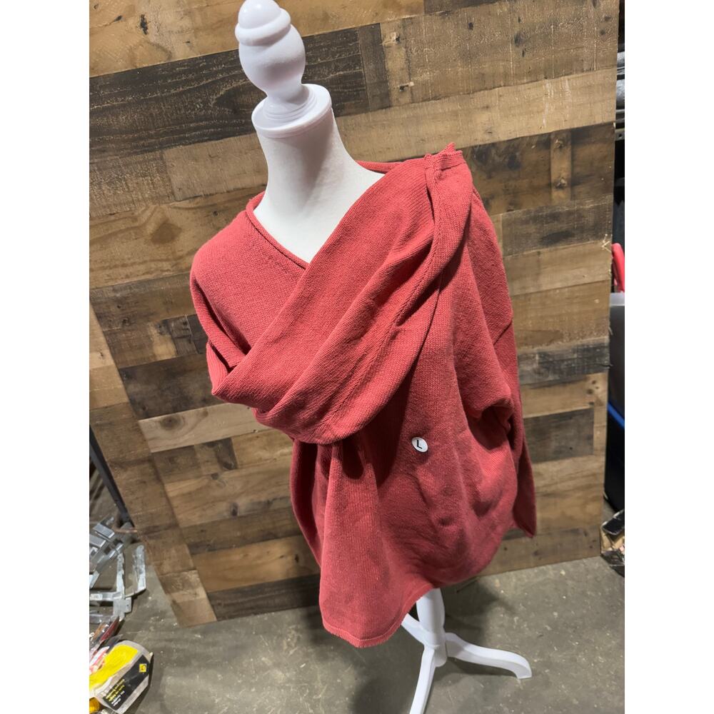 Vintage 1980s WhalerKnits- Rust- V-Neck Sweater - Size L
